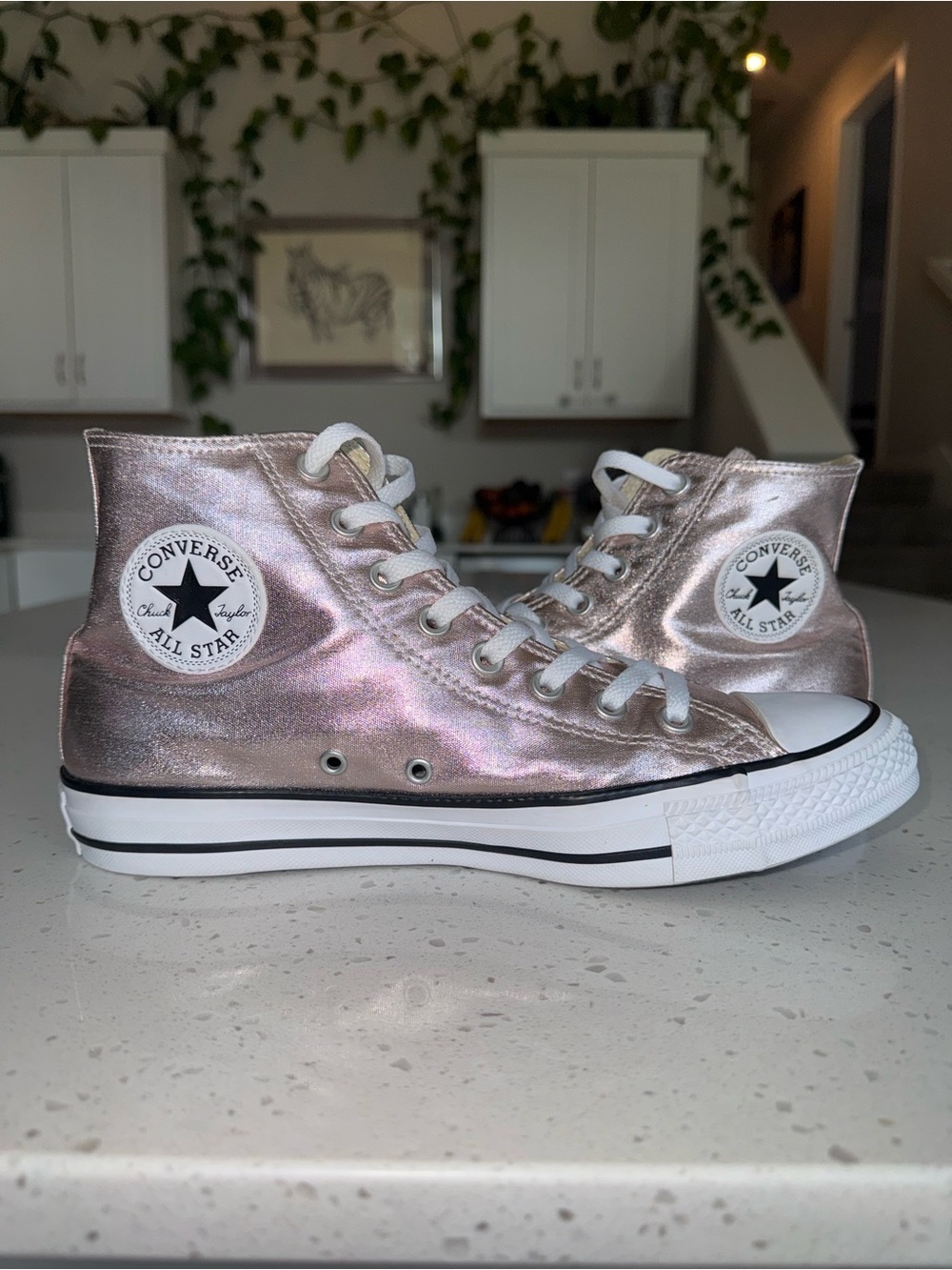 Converse Metallic Rose High Top Sneakers